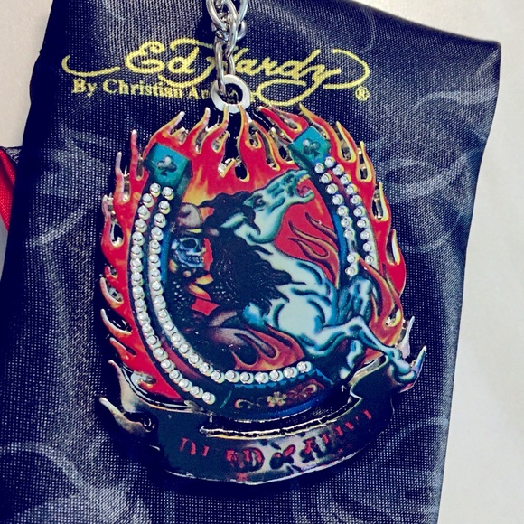 NWT Ed Hardy Dead or Alive Necklace with COA/pouch - Picture 1 of 8